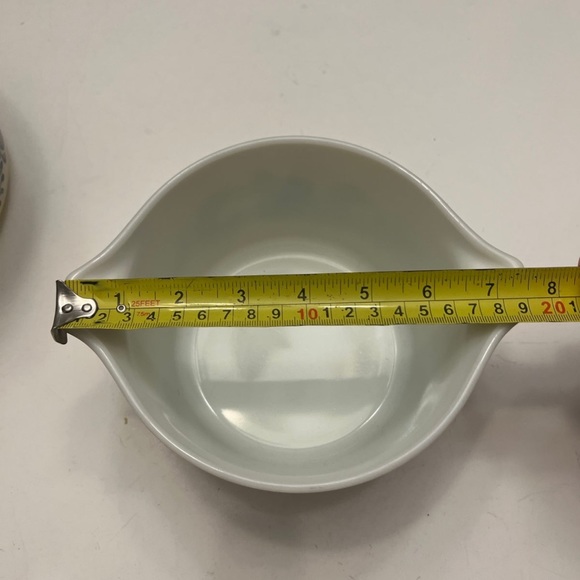 Pyrex Homestead Casserole Beige & Blue Set-2 No Lids - Picture 5 of 8